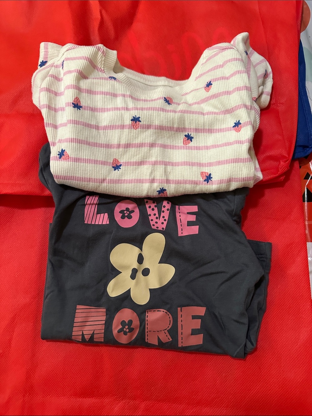 Kids Pink & Black Flower Graphic Pajama Set